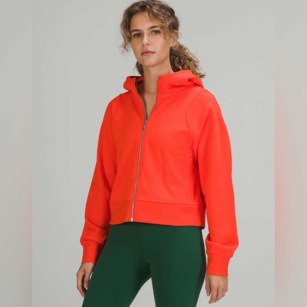 Lululemon Cotton French Terry Zip Hoodie in Autumn Red Size 4